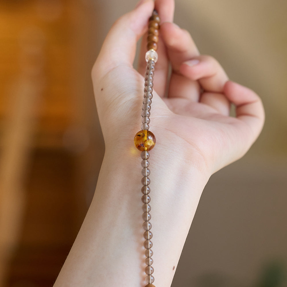 冰曜石庫克沉香手串「自在安心系列」【首廟天壇天公廟祈福加持】