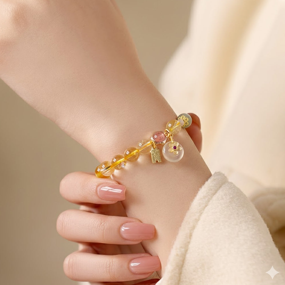 財富黃水晶手串「圓滿開運」【首廟天壇天公廟祈福加持】