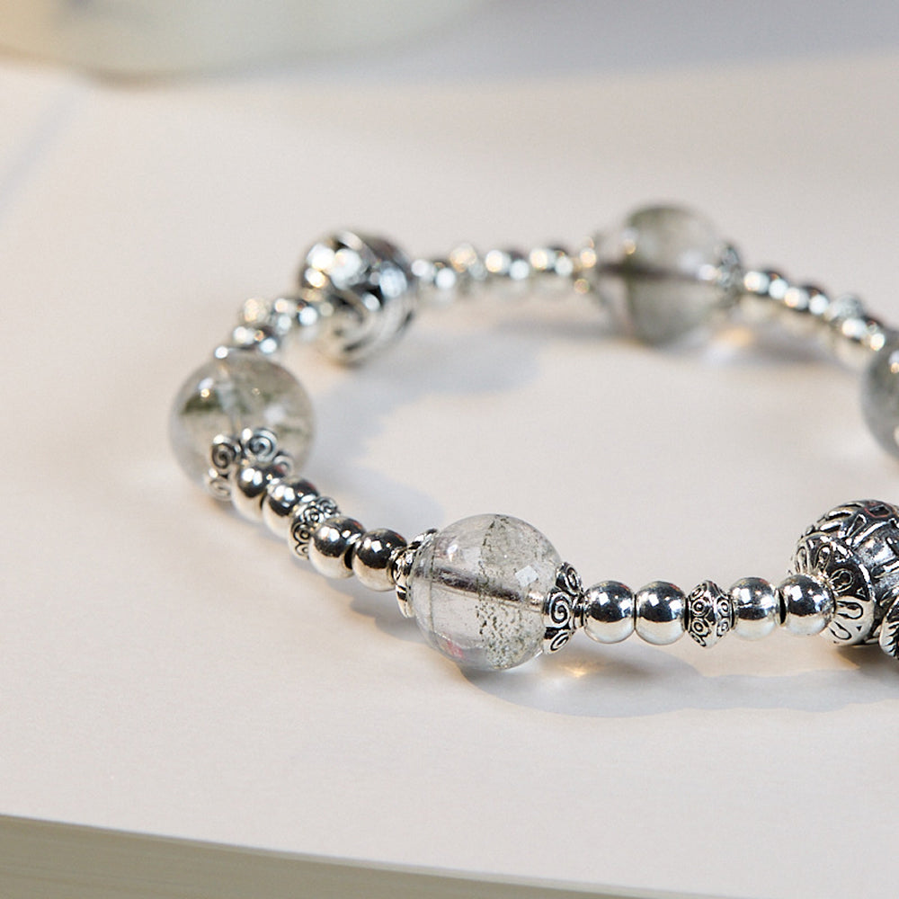 綠紫幽靈銀制手串「事業順系列」藏銀 【首廟天壇天公廟祈福加持】