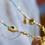 新中式多寶項鍊多寶珐琅配件錦鯉如意鎖項鍊「圓滿開運」【首廟天壇天公廟祈福加持】