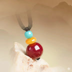 天然高含量朱砂吊墜蜜蠟項鏈「好運來系列」 【台南首廟天壇天公廟祈福加持】