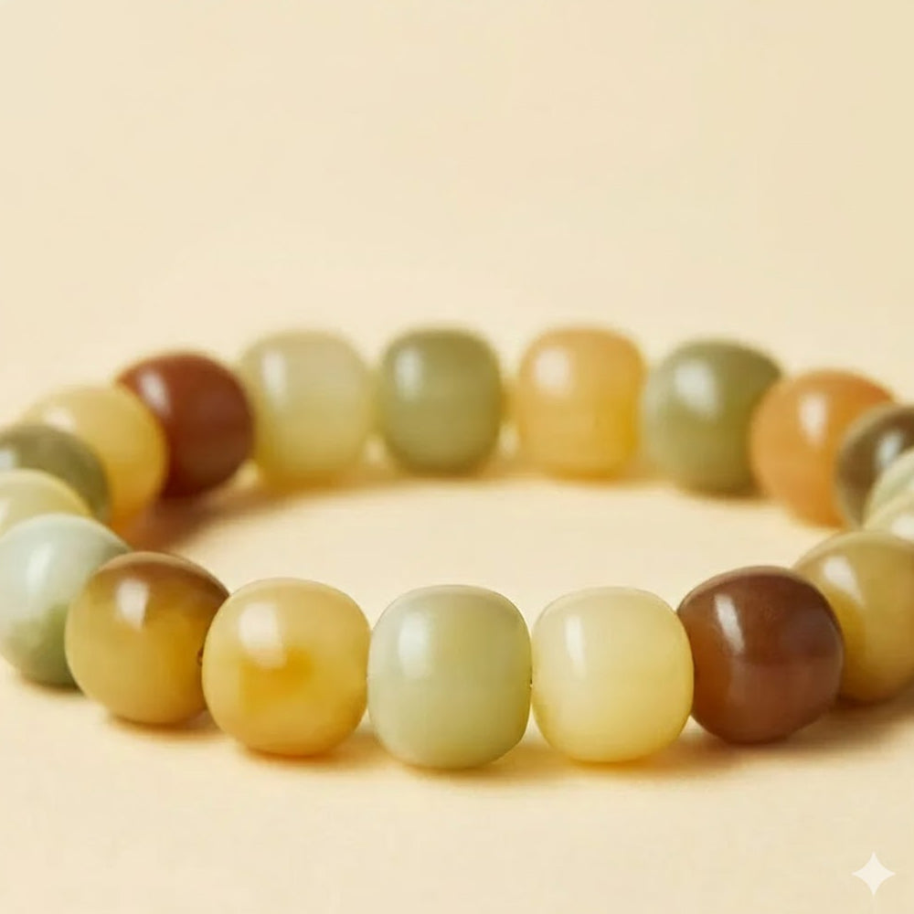 白玉菩提根手串玉化老料「和田玉系列」【台南首廟天壇天公廟祈福加持】