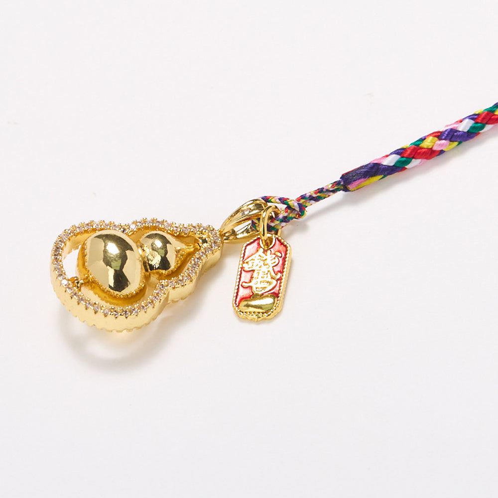 黃銅葫蘆「財源廣進」鑰匙扣掛件【祈福加持】