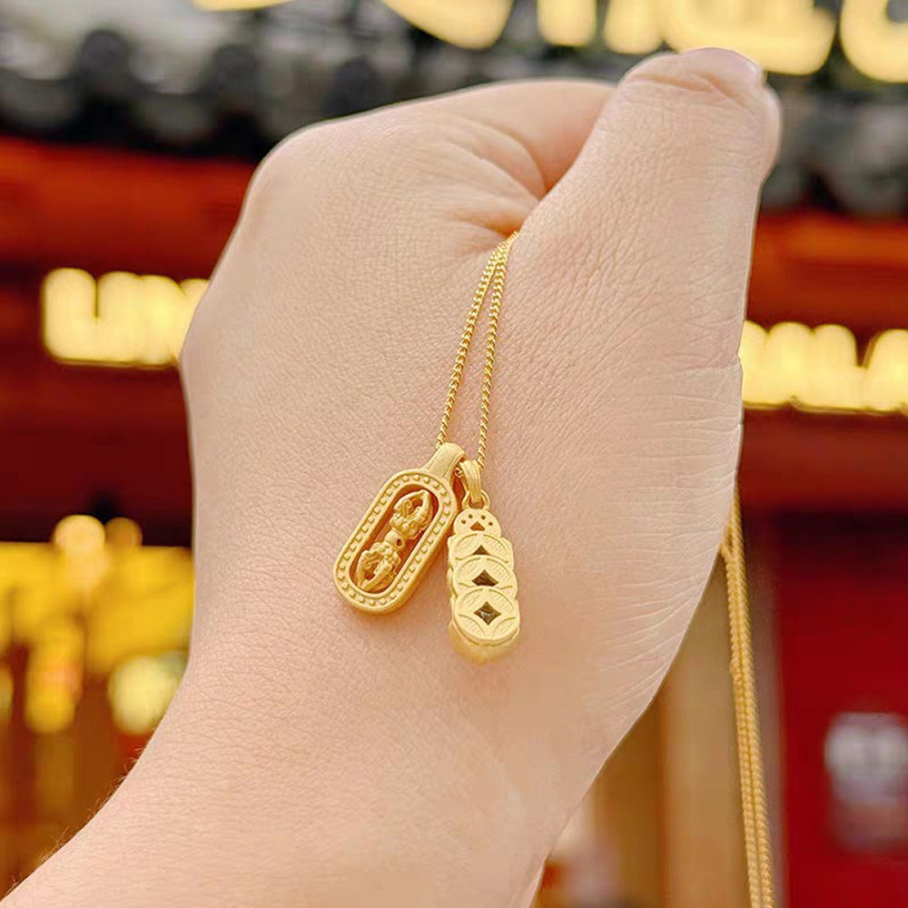 銀鍍金貔貅項鍊「財源廣進」【祈福加持】