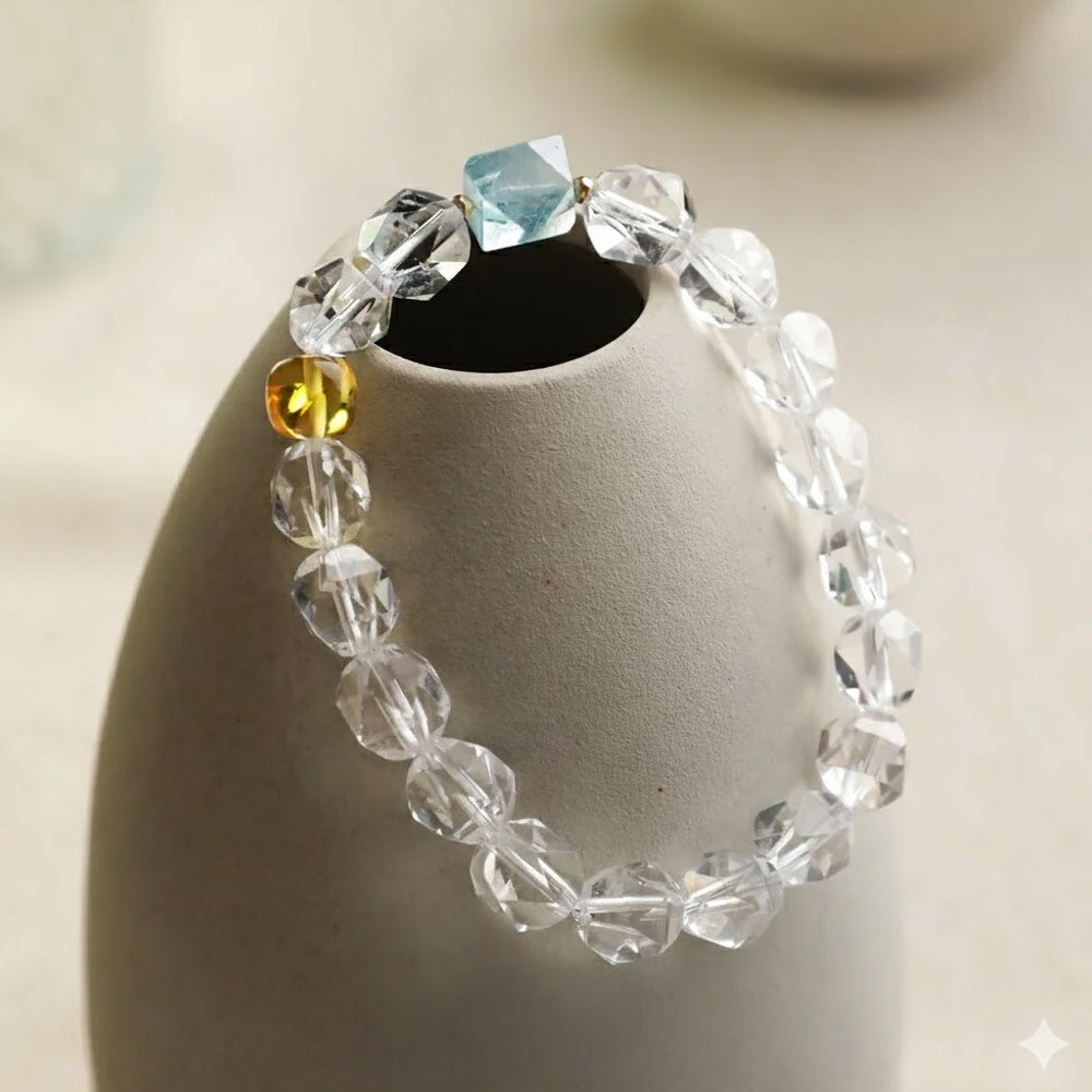 心淨事成「事業順系列」白水晶手串 【鹿耳門天后宮祈福加持】