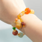 金絲玉南瓜手串白玉菩提竹節葫蘆手鏈「圓滿開運」【首廟天壇天公廟祈福加持】