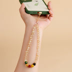 天然黃水晶五路財神手機鏈掛件「財運來」【首廟天壇天公廟祈福加持】