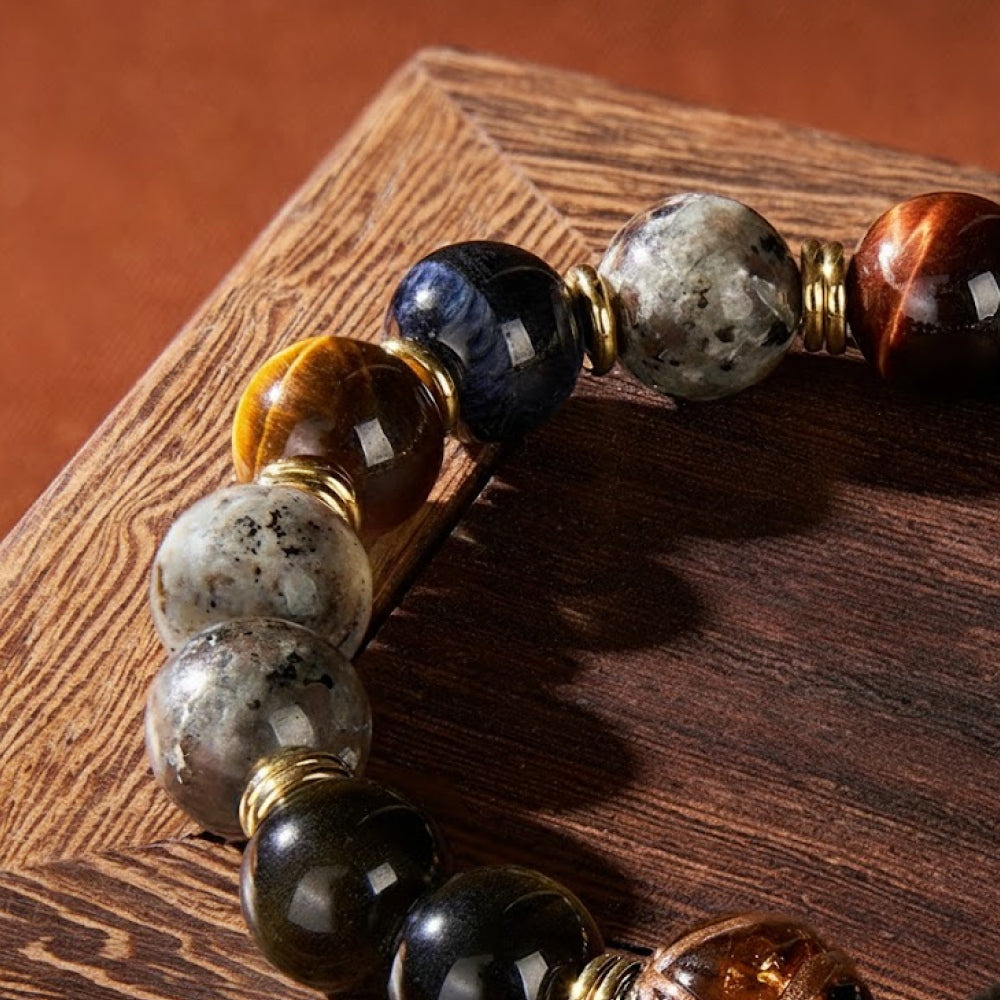 大聖手串火焰石琉璃悟空「事業順系列」天然黑曜石招財手鍊【台南首廟天壇天公廟祈福加持】