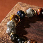 大聖手串火焰石琉璃悟空「事業順系列」天然黑曜石招財手鍊【台南首廟天壇天公廟祈福加持】