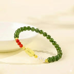 錢串串「來財系列」和田玉手串碧玉南紅珍珠菠菜綠 【鹿耳門天后宮祈福加持】