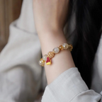 聚寶盆「來財系列」黃水晶手串 · 龍五爺納財手鏈【首廟天壇天公廟祈福加持】