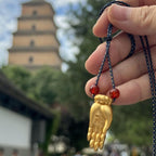 古法佛掌項鍊轉運招財編織藍繩項鍊「好運顺」 【祈福加持】