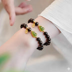 小葉降真香碧玉蜜蠟手鏈「圓滿開運」【台南首廟天壇天公廟祈福加持】