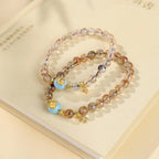 開掛人生「事業順系列」黑金超水晶手串七海紋石九尾狐貼片 【鹿耳門天后宮祈福加持】