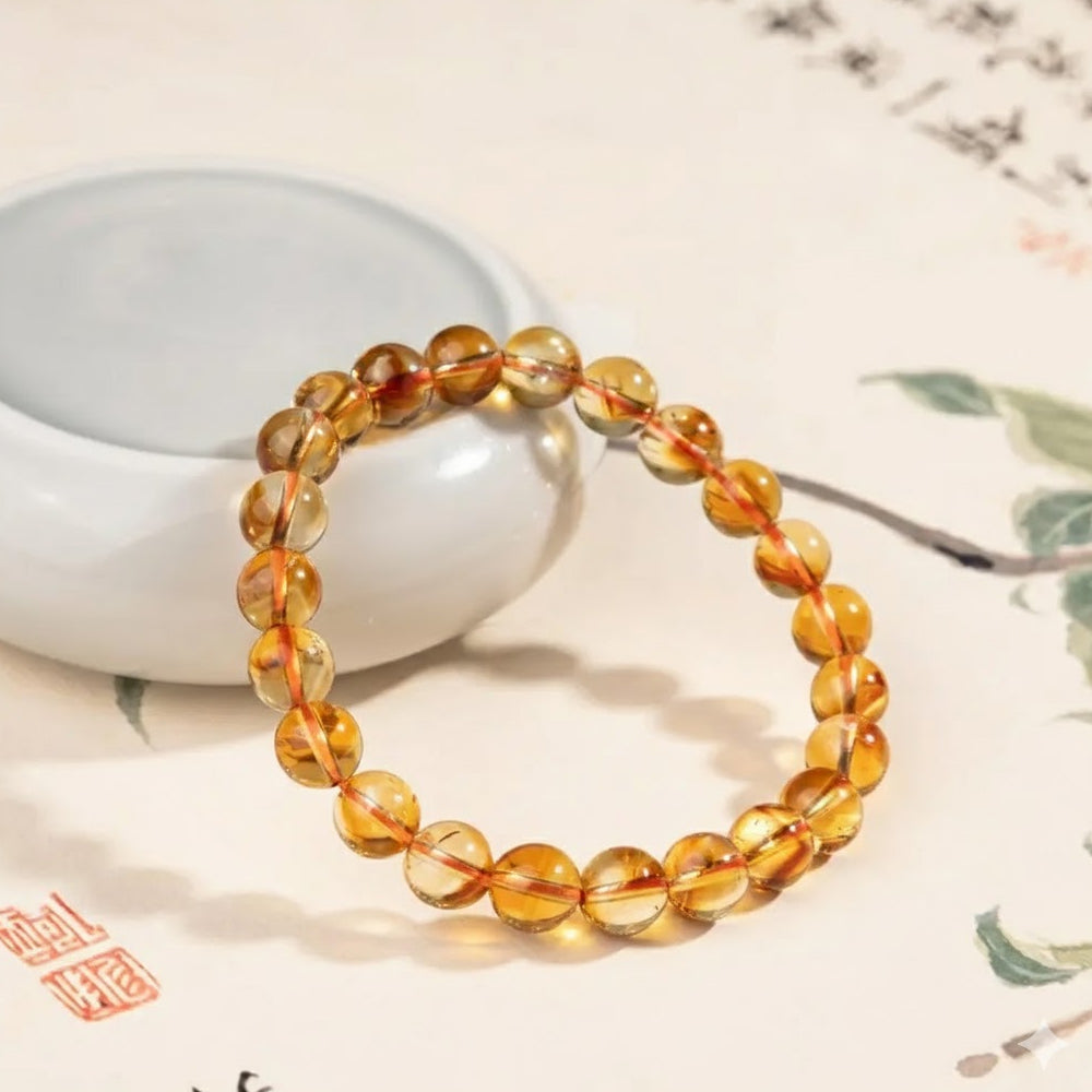 聚金池「來財系列」黃水晶手串天然淨體高檔手串轉運手鏈 【鹿耳門天后宮祈福加持】