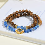 海水藍香香新中式雙圈手串「圓滿開運」【首廟天壇天公廟祈福加持】