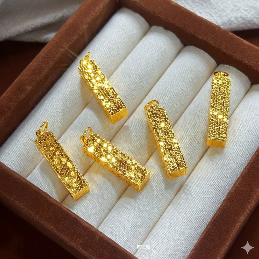 碎碎冰小金條吊墜項鍊「招財系列」【祈福加持】