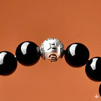 烏金黑曜石六字真言手串「自在安心系列」【台南首廟天壇天公廟祈福加持】