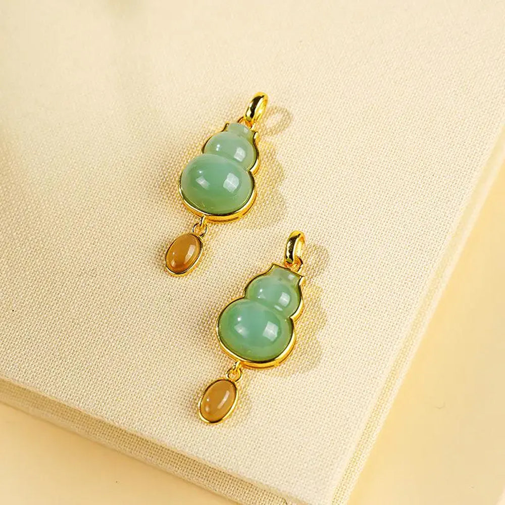 如意葫蘆「自在安心系列」和田玉項鍊吊墜（送掛繩）【台南首廟天壇天公廟祈福加持】