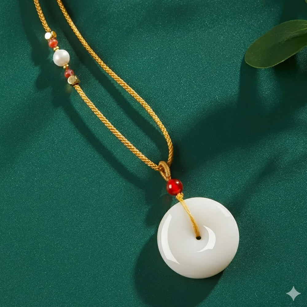 和田玉白玉平安扣吊墜 「和田玉系列」【台南首廟天壇天公廟祈福加持】