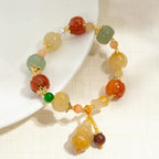 金絲玉南瓜手串白玉菩提竹節葫蘆手鏈「圓滿開運」【首廟天壇天公廟祈福加持】