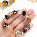 天然黃塔晶虎眼石「財運來」招財金霸大綜合手鍊【首廟天壇天公廟祈福加持】