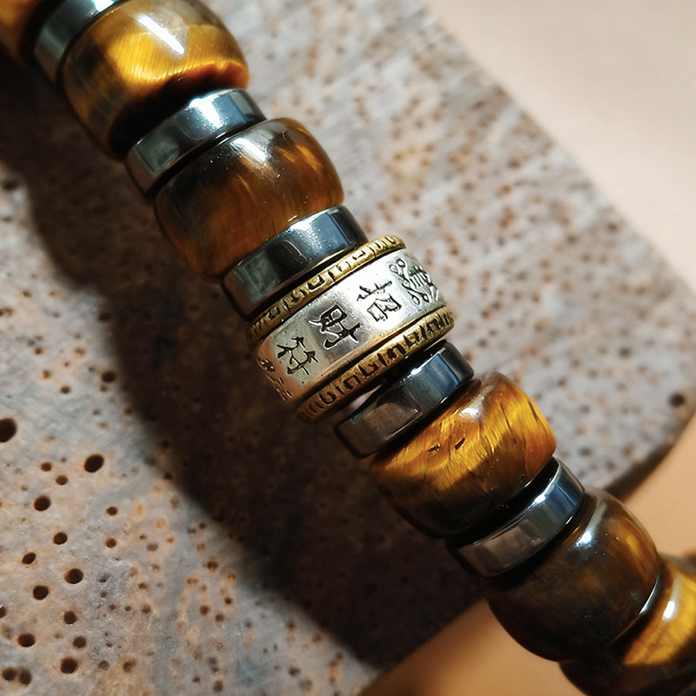 天然黃虎眼石直切歸圓手串「招財系列」【祈福加持】