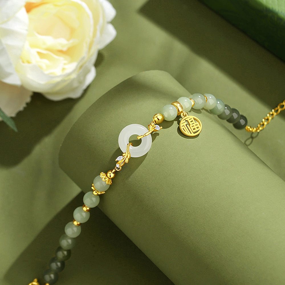 和田玉手串女款平安扣手鏈「和田玉系列」【首廟天壇天公廟祈福加持】