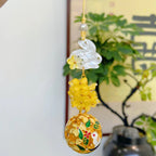 有錢花鈴鐺掛墜可愛富桂兔包掛車「財源廣進」【祈福加持】