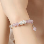 貔貅足銀手串九紫離火轉運珠紫水晶手鏈「圓滿開運」【首廟天壇天公廟祈福加持】