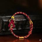 白文殊「開智系列」手繩智慧輪佛結紅繩男女款【台南孔廟祈福加持】