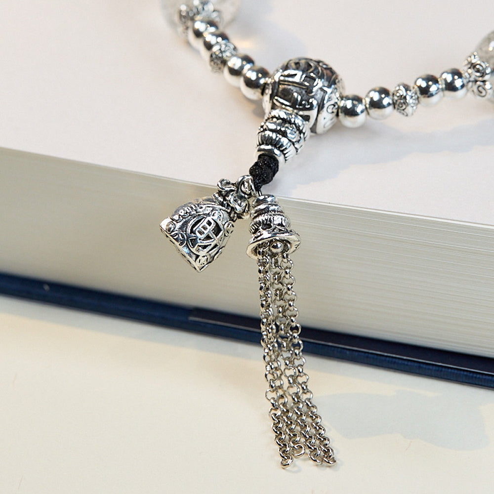 綠紫幽靈銀制手串「事業順系列」藏銀 【首廟天壇天公廟祈福加持】