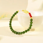 錢串串「來財系列」和田玉手串碧玉南紅珍珠菠菜綠 【鹿耳門天后宮祈福加持】