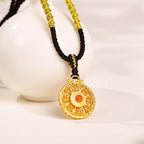 越轉越有「事業順系列」項鍊吊墜 掐絲八寶吉祥鏤空可轉動 【鹿耳門天后宮祈福加持】