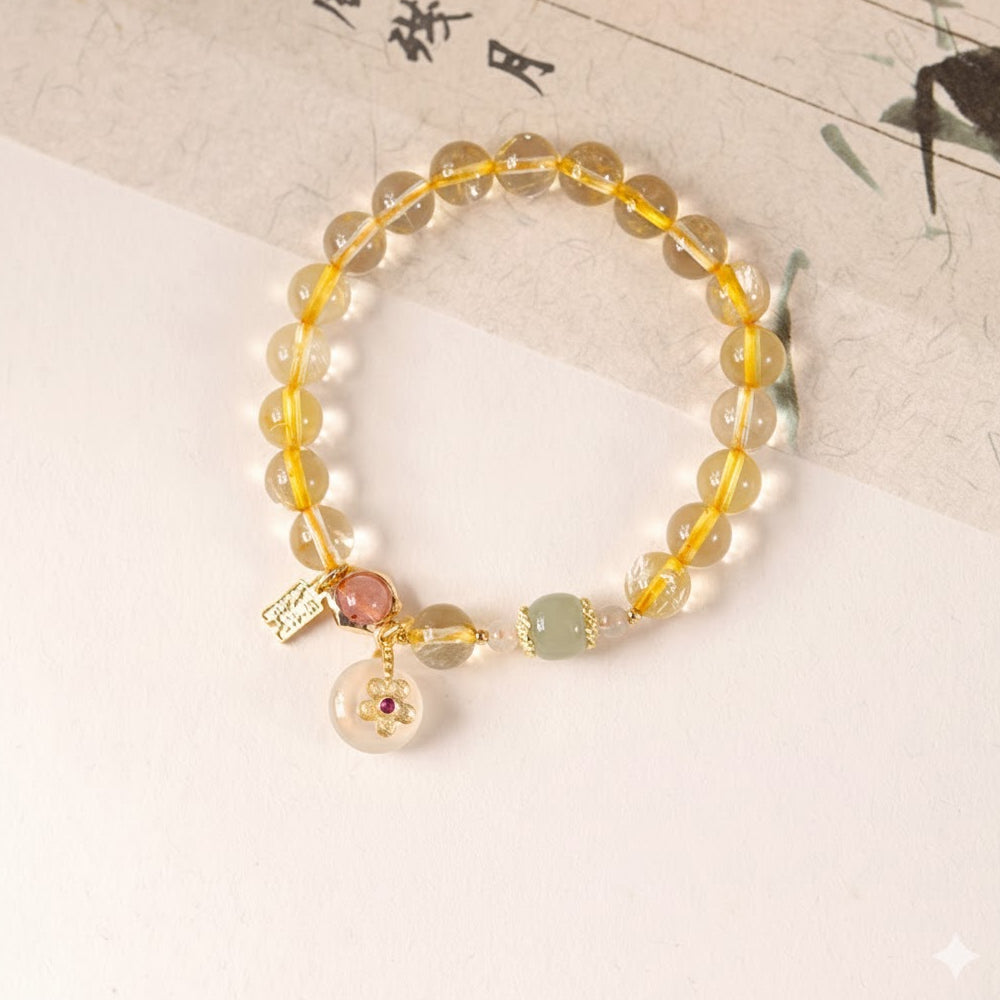 財富黃水晶手串「圓滿開運」【首廟天壇天公廟祈福加持】