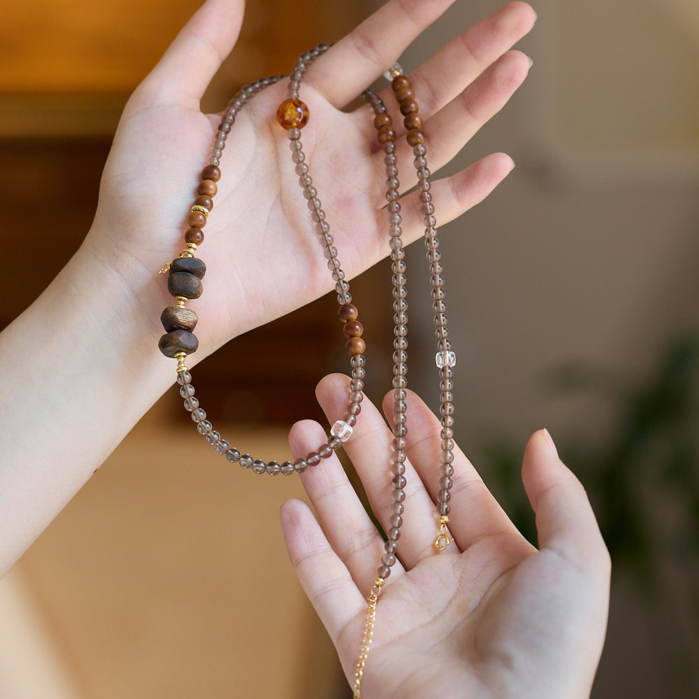 冰曜石庫克沉香手串「自在安心系列」【首廟天壇天公廟祈福加持】