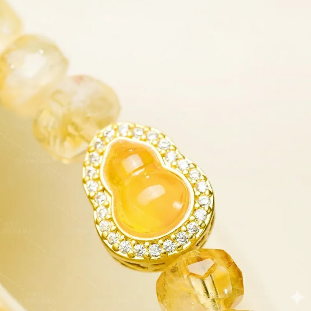 潑天富貴「來財系列」黃水晶手串金寶葫蘆富貴手串【鹿耳門天后宮祈福加持】