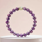 紫水晶和田玉素圈水晶手串「和田玉系列」【台南首廟天壇天公廟祈福加持】