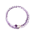 「開智系列」紫氣東來極細天然紫水晶手鏈女多圈雙層 【臺南孔廟祈福加持】