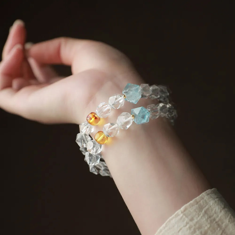 心淨事成「事業順系列」白水晶手串 【鹿耳門天后宮祈福加持】