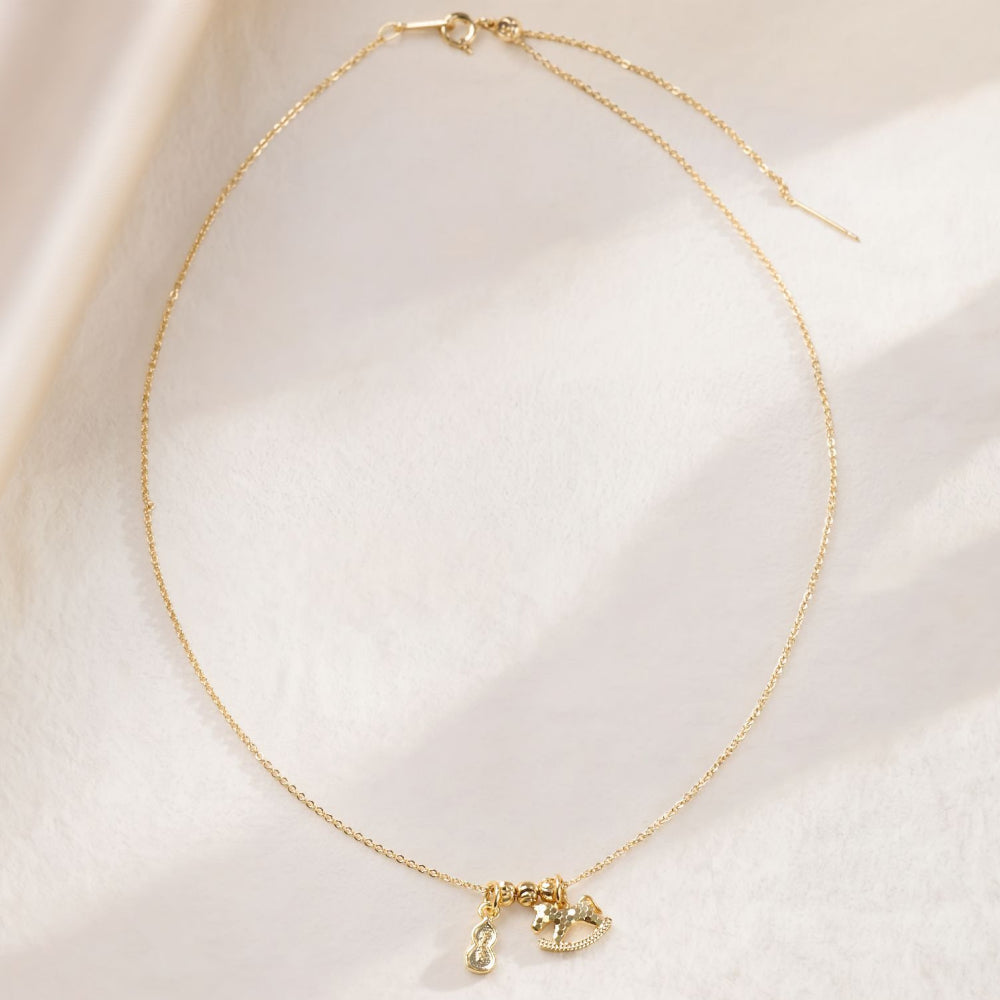 碎碎冰小馬「馬上有福」葫蘆項鍊配飾【祈福加持】