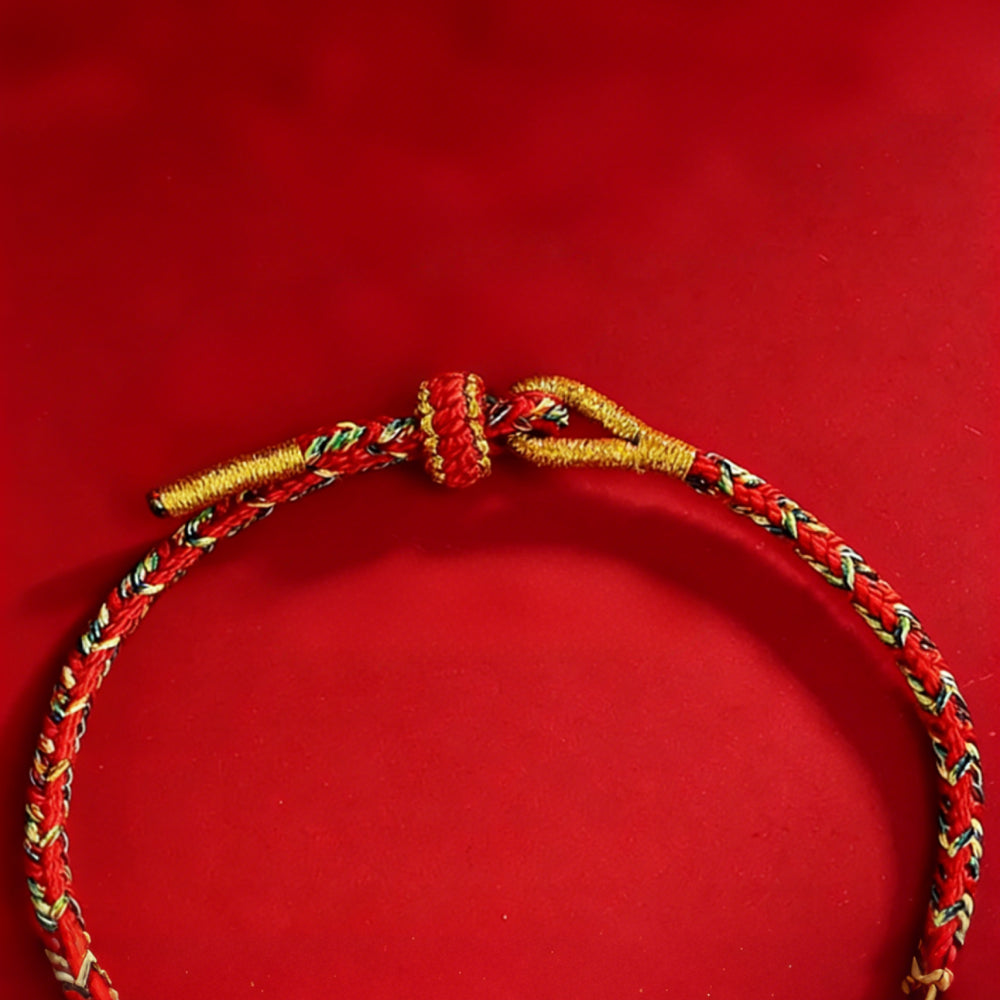 馬年本命年太歲紅繩「馬上有福」手鏈女編織紅手繩 【祈福加持】