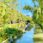 白色陶瓷藍水水 安安吊墜花開項鍊嘎烏盒 「圓滿開運」【首廟天壇天公廟祈福加持】