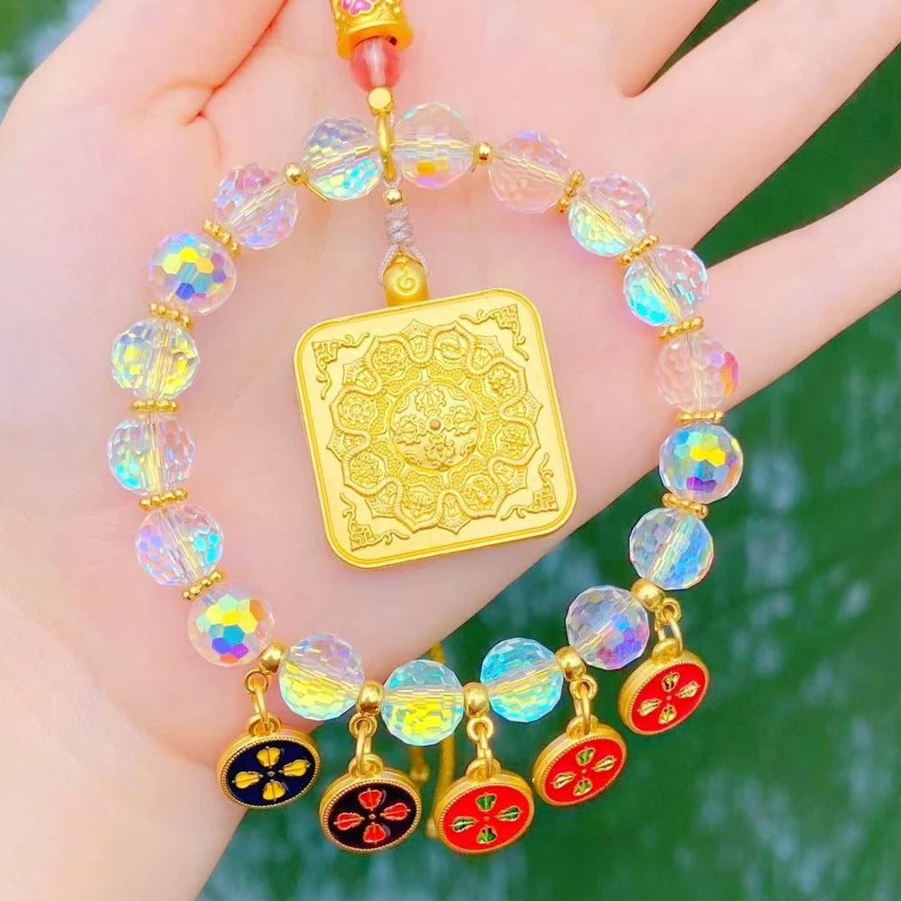 五路爆閃來財掛件掛車「財源廣進」【祈福加持】