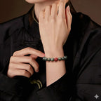 綠檀蓮花朱砂「平安順系列」手串 【鹿耳門天后宮祈福加持】