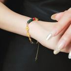 有求幣應「來財系列」翡翠手鍊瑪瑙三帝錢福袋手串手鍊 【台南首廟天壇天公廟祈福加持】