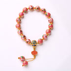 日進斗金如意珐瑯高溫燒藍手鏈「財運來」【首廟天壇天公廟祈福加持】