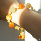 金絲玉南瓜手串白玉菩提竹節葫蘆手鏈「圓滿開運」【首廟天壇天公廟祈福加持】