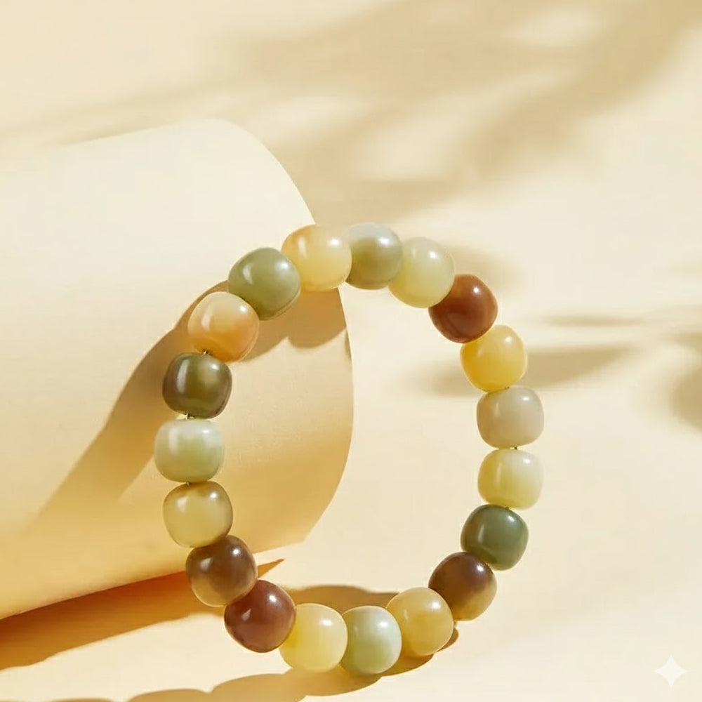 白玉菩提根手串玉化老料「和田玉系列」【台南首廟天壇天公廟祈福加持】