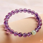 紫水晶和田玉素圈水晶手串「和田玉系列」【台南首廟天壇天公廟祈福加持】